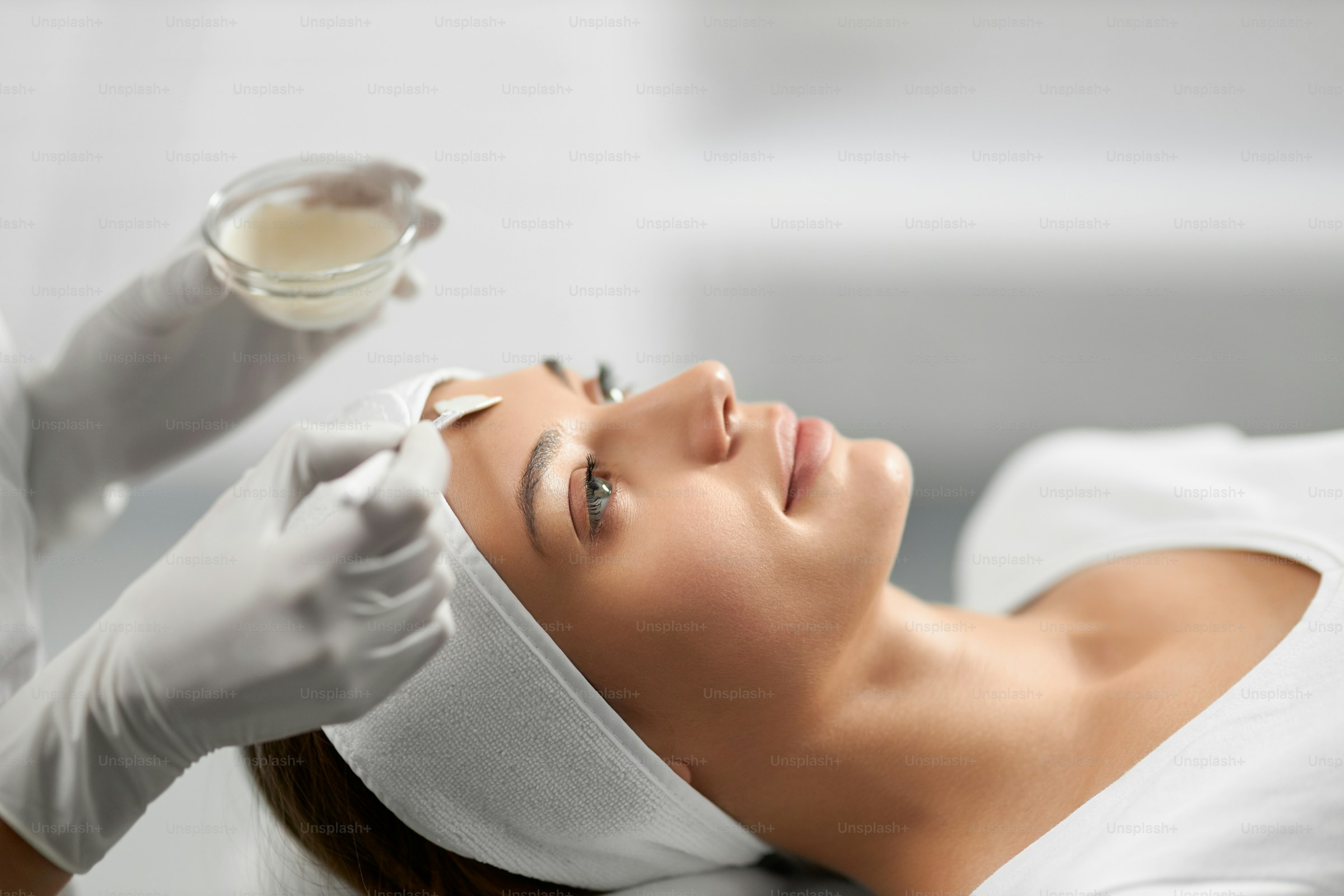 Professional facial treatment